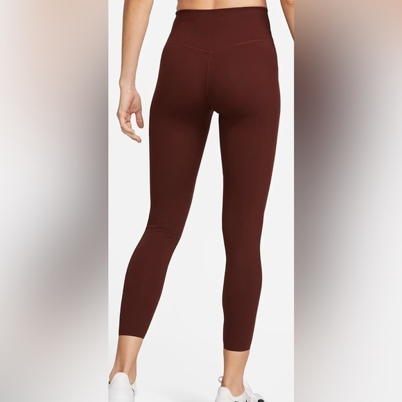 New Nike One Luxe 7/8 Mid-Rise Training Tights Womens XXS maroon BQ9994 273 - Picture 2 of 7